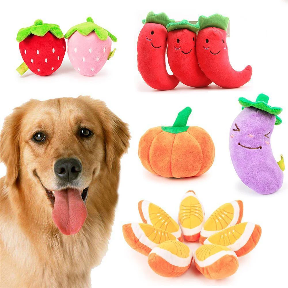 2019 креативная забавная игрушка для собак кость фрукты в форме овощей пищалка