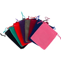 Mixed Color Бархатный Подарочный мешочек 8x10 см кольца ожерелья серьги шнурок для украшений Упаковка Сумки Рождество/Свадьба Подарочная сумка черный/синий/красный - Цвет: Mixed Color