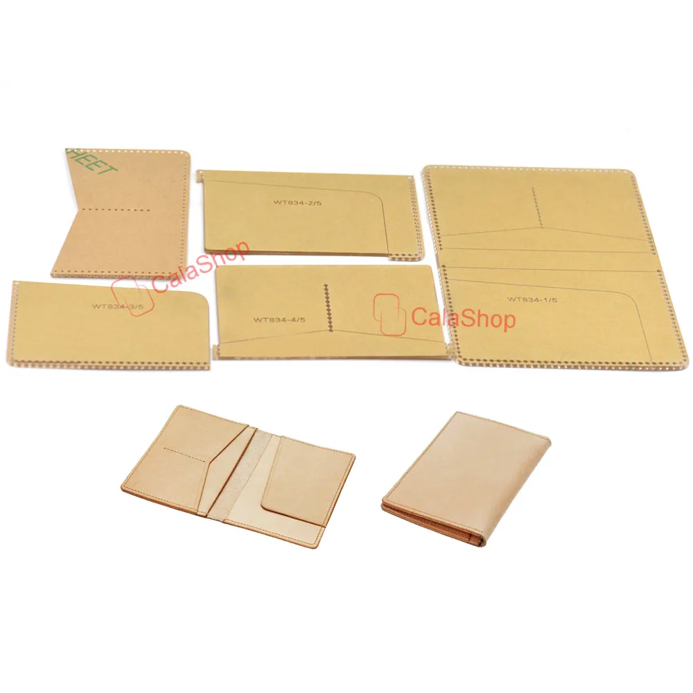 1 шт./лот кожаный паспорт бумажник шаблоны прозрачные акриловые для ручной работы