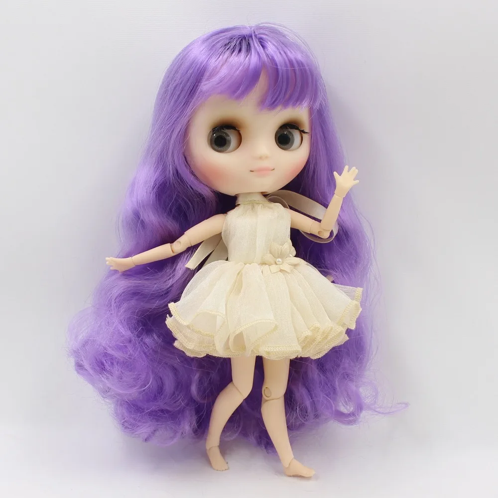 Фабричная кукла blyth middie 1/8 20 см матовое лицо тело пурпурные волосы Подарочная