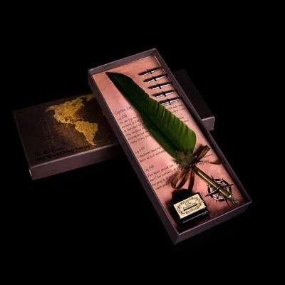 as picture 1 комплект с 5 Nib английская каллиграфия ручка перьевая чернила для письма набор канцелярских принадлежностей Подарочная коробка креативный подарок ручка-перо авторучка - Цвет: as picture