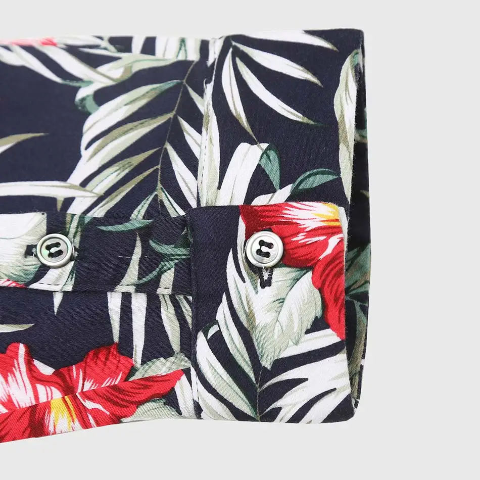 Гавайская Мужская рубашка с цветочным принтом Повседневная тропическим