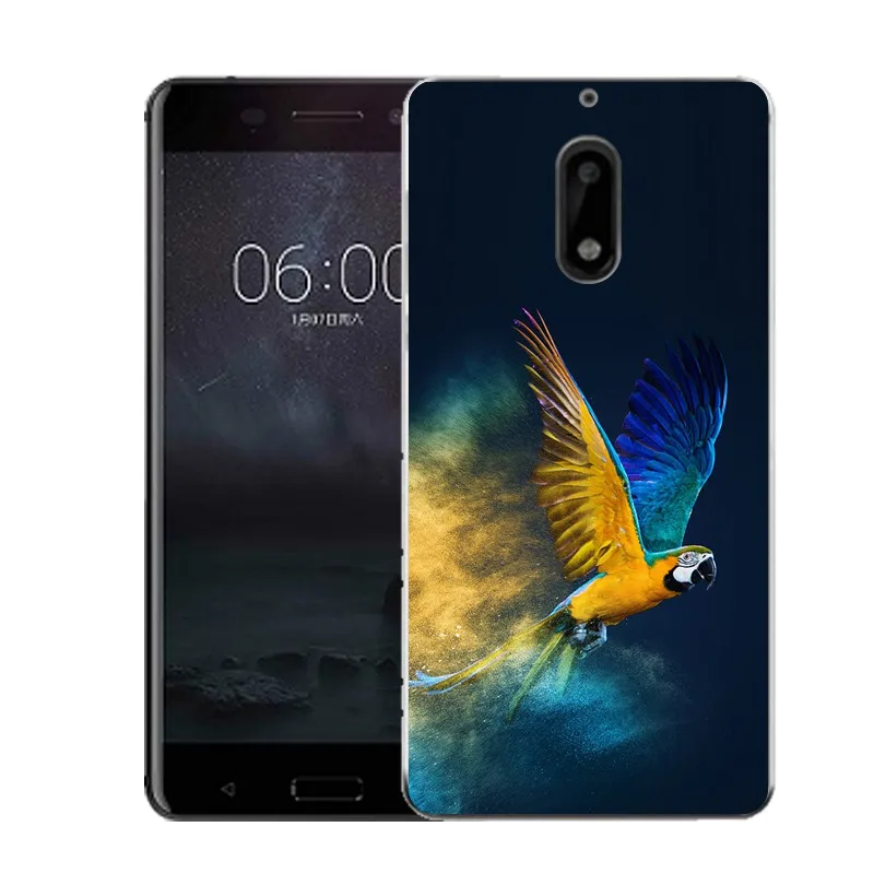 Qmswei Мягкий ТПУ чехол для телефона nokia3 nokia5 nokia6 nokia8 N540 N535 ясно животных волка Лебедь