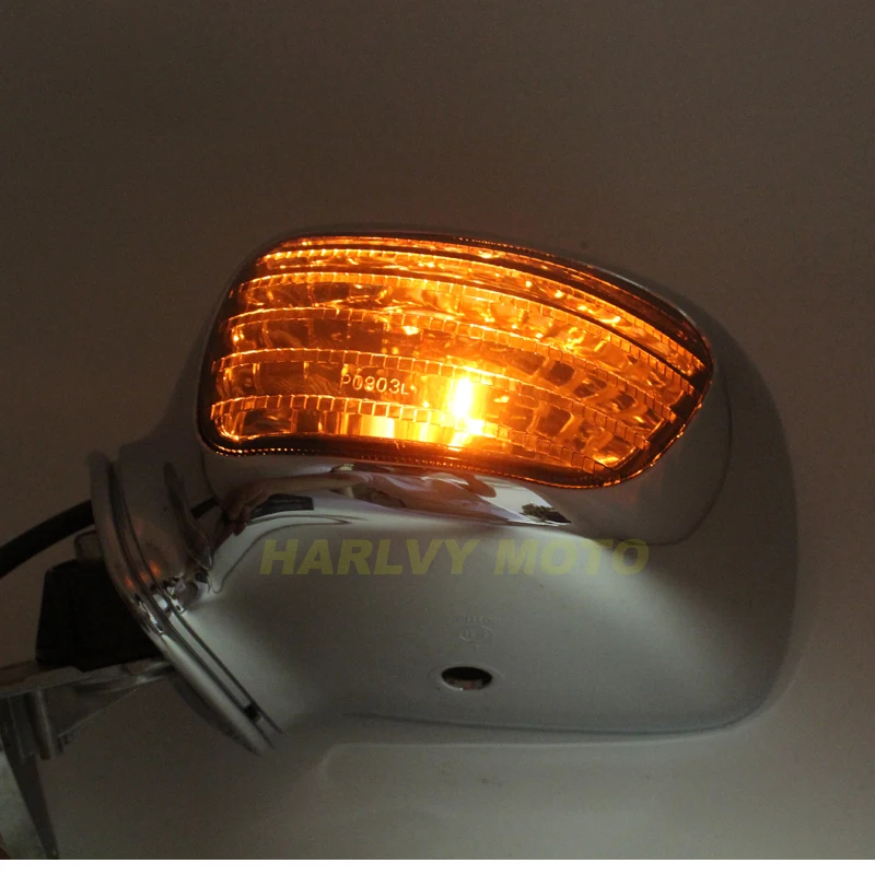 Хромированные зеркальные оранжевые Сигналы поворота для Honda Goldwing GL 1800 2001-2012 2008 2009