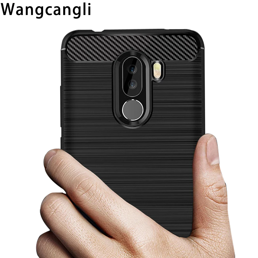 Pocophone f1 case tpu For Xiaomi F1 Case Carbon Fiber Shockproof TPU Rear Cover Poco Silicone |