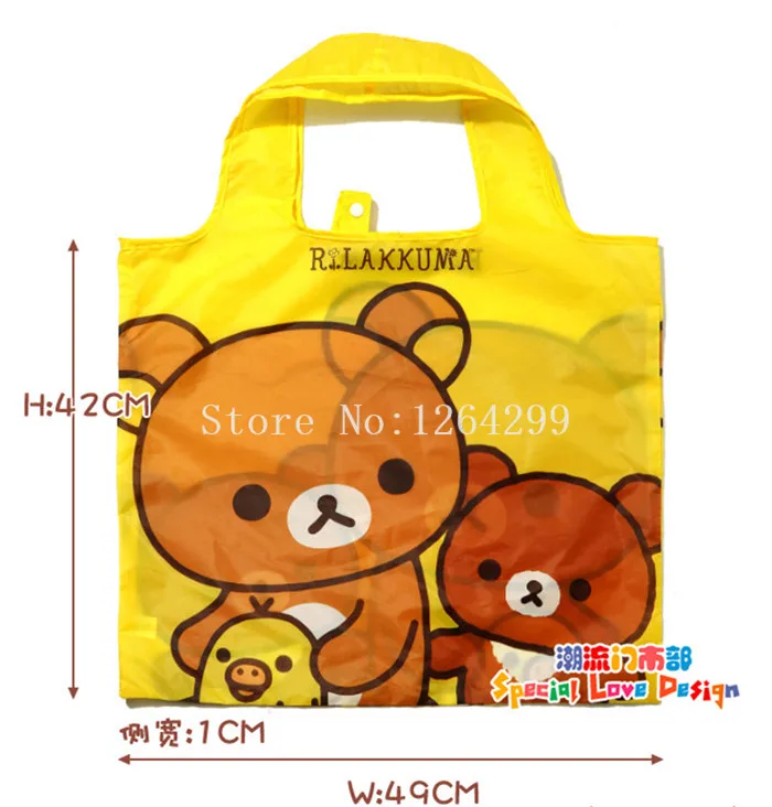 Новые модные Rilakkuma женские нейлоновые сладные сумки для покупок для детей