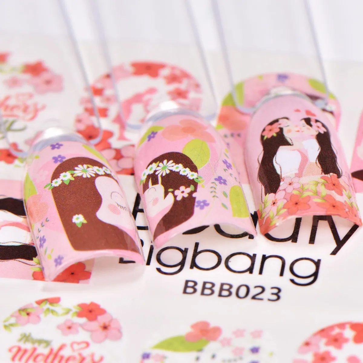 BEAUTYBIGBANG Водные Наклейки-Слайдеры для ногтей Фламинго наклейки для ногтей на цветок растение изображение природы дизайн ногтей аксессуары украшения