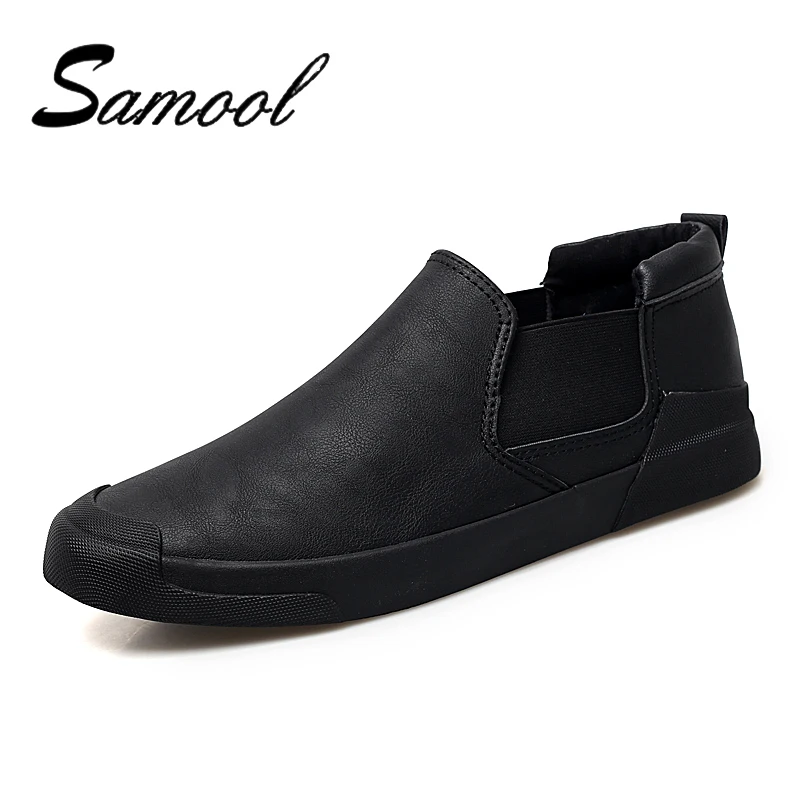 2018 New Men Casual Set Of Feet Shoes Leather Autumn Brand Mens Males Flats Slip Breathable Solid Color Lx5 | Обувь