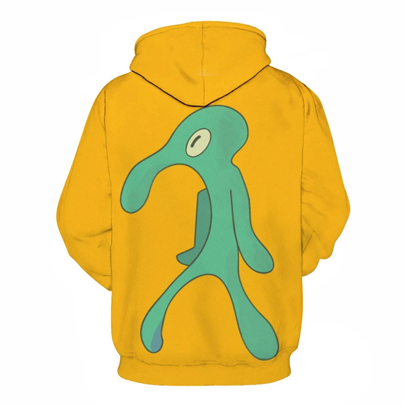 Толстовка с капюшоном Bold Brash Squidward Мужская и Женская толстовка длинным рукавом на