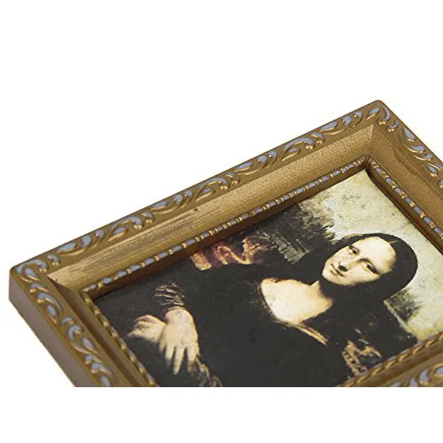 Маха винтажная Золотая рамка картина Мона Лиза 1/12 кукольный домик 3 2 &quotx 4&quot|dollhouse