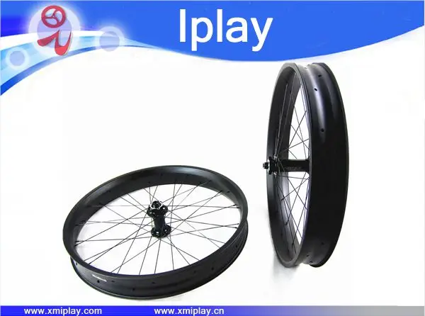 Фото Бескамерные колеса для велосипеда IPLAY 26er 80 мм 26 дюймов углеродные диски снежного