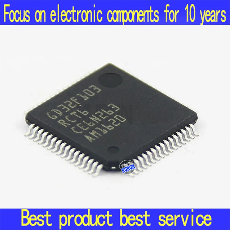 GD32F103RCT6 2 шт./лот LQFP64 MCU 32-бит Cortex M3 RISC GD32F103 256KB Flash 5 В/3 3 В 64 -контактный LQFP |