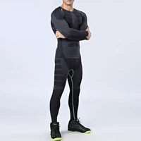 quick dry mens running sets 2 piecessets compression sports suits men basketball tights clothes gym fitness jogging sportswear
