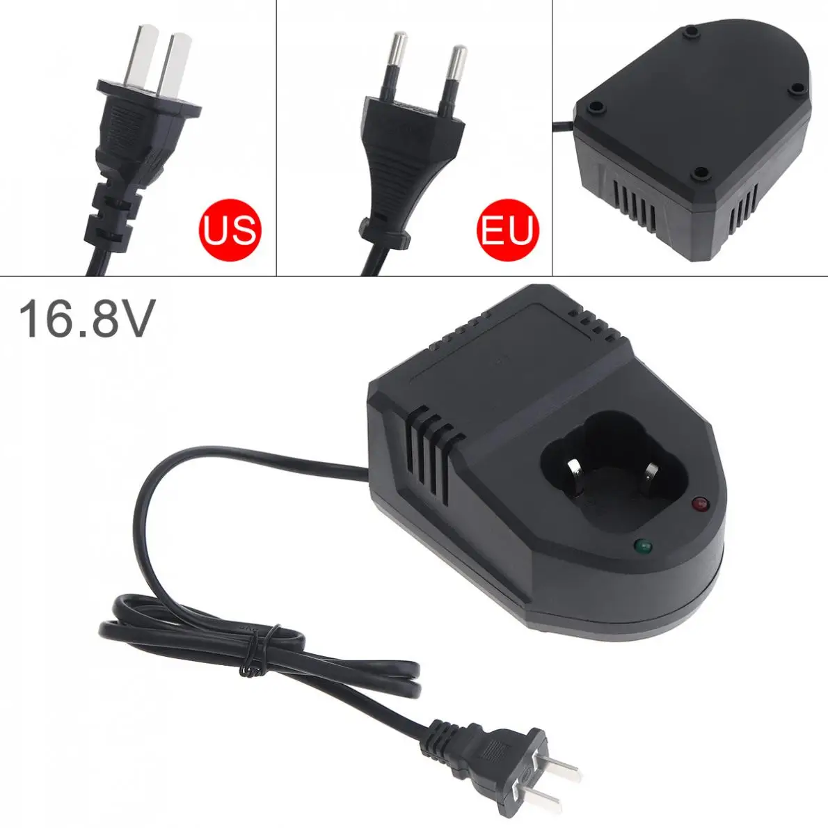 

90cm 16.8V DC Universal Li-ion Rechargeable Smart Adapter Support 100-240V Power Source