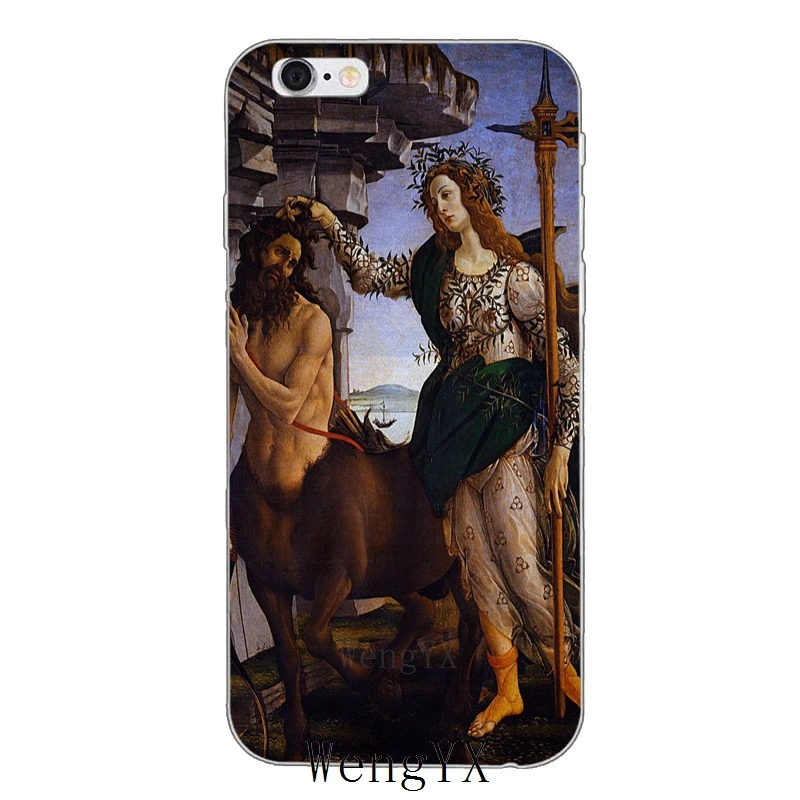 Sandro Botticelli с рисунком, тонкий ультра тонкий ТПУ мягкий чехол для телефона, чехол для iPhone 4, 4S, 5, 5S, 5c, SE, 6, 6s, 7, 8 plus, X, XR, XS Max - Цвет: paintings-A-06