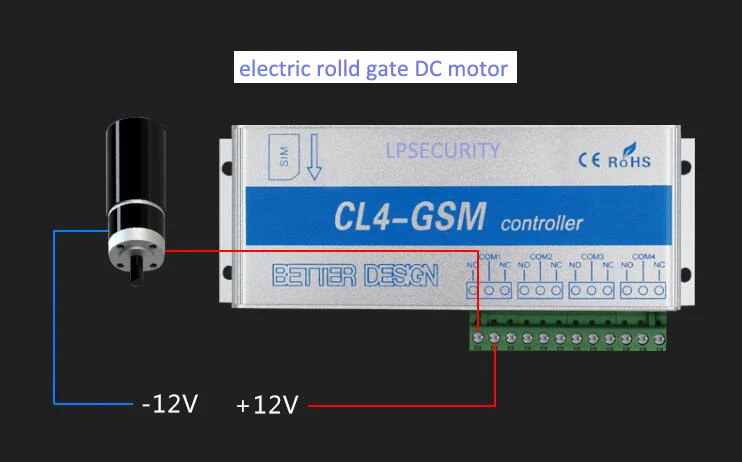 LPSECURITY CL4-GSM 4-реле GSM SMS/циферблат сроки Управление; сервер дистанционного Управление насос ворота