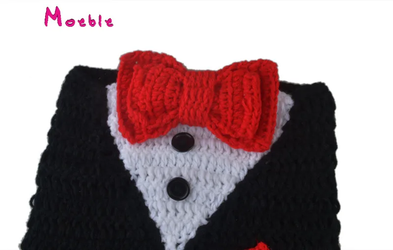 Спальный мешок для новорожденных вязаный кокон с бантом черного цвета спальный