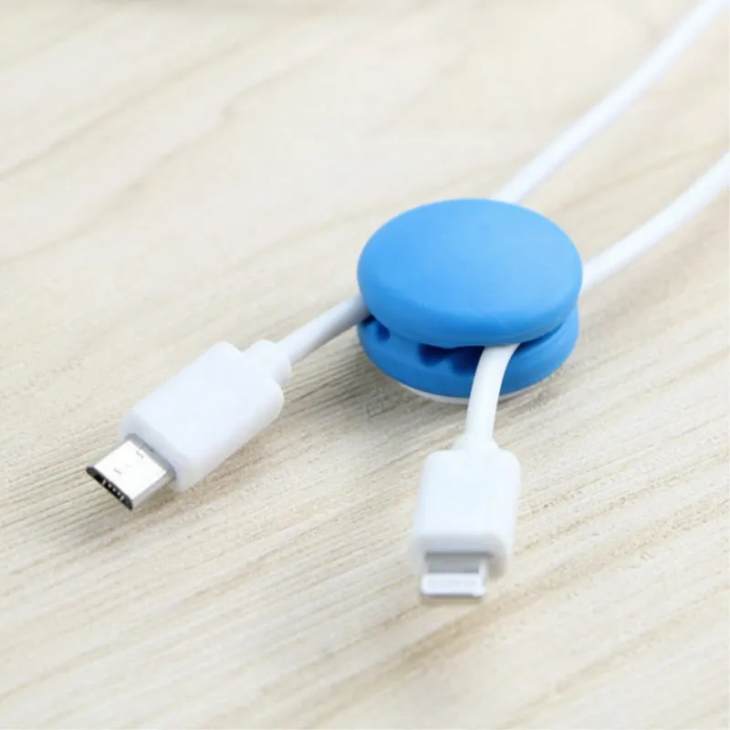 KEITHNICO3Pcs зажим для кабеля в форме макаруна настенный Настольный органайзер USB