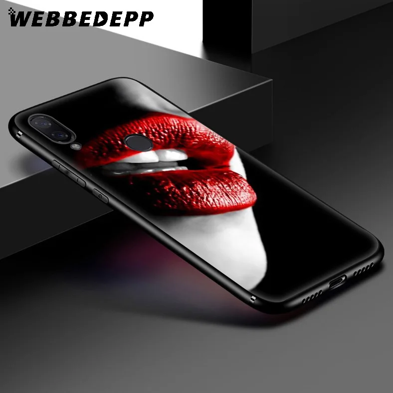 WEBBEDEPP Red Sexy Lips girl Soft Case for Xiaomi Redmi K20 7A 4A 4X 5 5A 6 6A S2 Note 8 4 7 Pro Plus Prime |