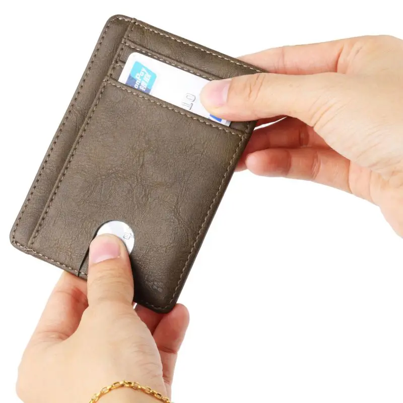 Чехол тонкий Rfid бизнес имя кредитный держатель для карт кожаный чехол для визиток протектор для дома и офиса принадлежности для хранения