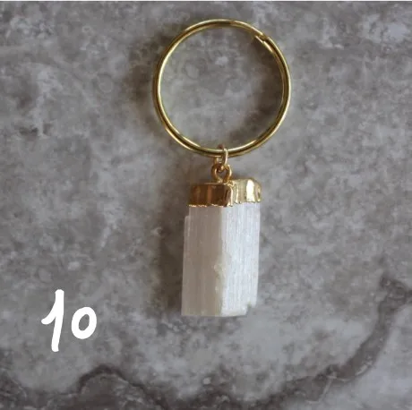 10 Spirit Quartz кулон agates Druzy Geode Druzy Бар Geode брелки золотой Латунный брелок KE18786 - Цвет: 10