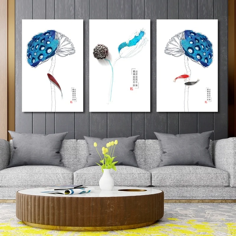 Современный художественный постер для украшения дома новые китайские чернила