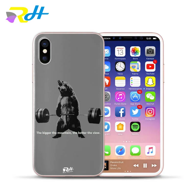 Милый чехол для телефона с изображением медведя Льва тигра кота iPhone 5 5S se 6 s 7 Plus 8 X