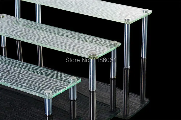 Three Tier Acrylic Wedding Cake Plastic Stainless Buffet Cupcake Party Stand for Bread Shelf Holder Display Bolo Prateleira