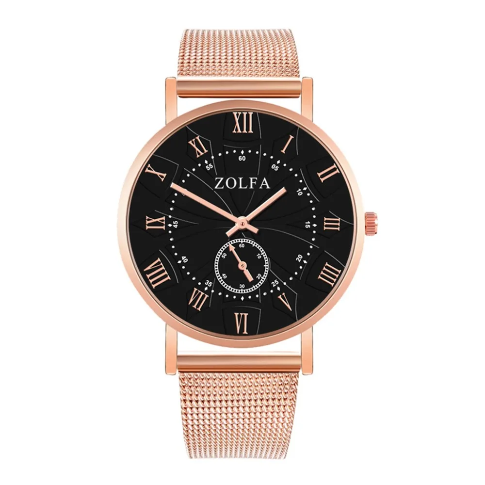 Роскошные часы Mmen из розового золота модные с Циферблатом нержавеющей стали