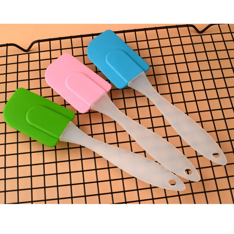 Silicone Cream Spatula Cream Brush Baking Oil Brush Nylon Handle Mixing Shovel Butter Scraper Flour Scrapers 5 Optionals