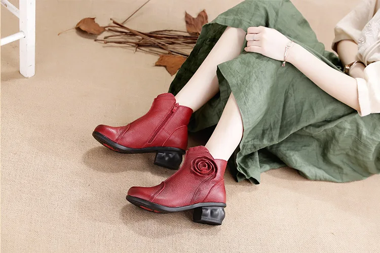 Xiuteng/высокое качество; Mujer Chaussure; женские ботинки из натуральной кожи; повседневные женские туфли-лодочки; зимние сапоги; плюшевые зимние сапоги для женщин