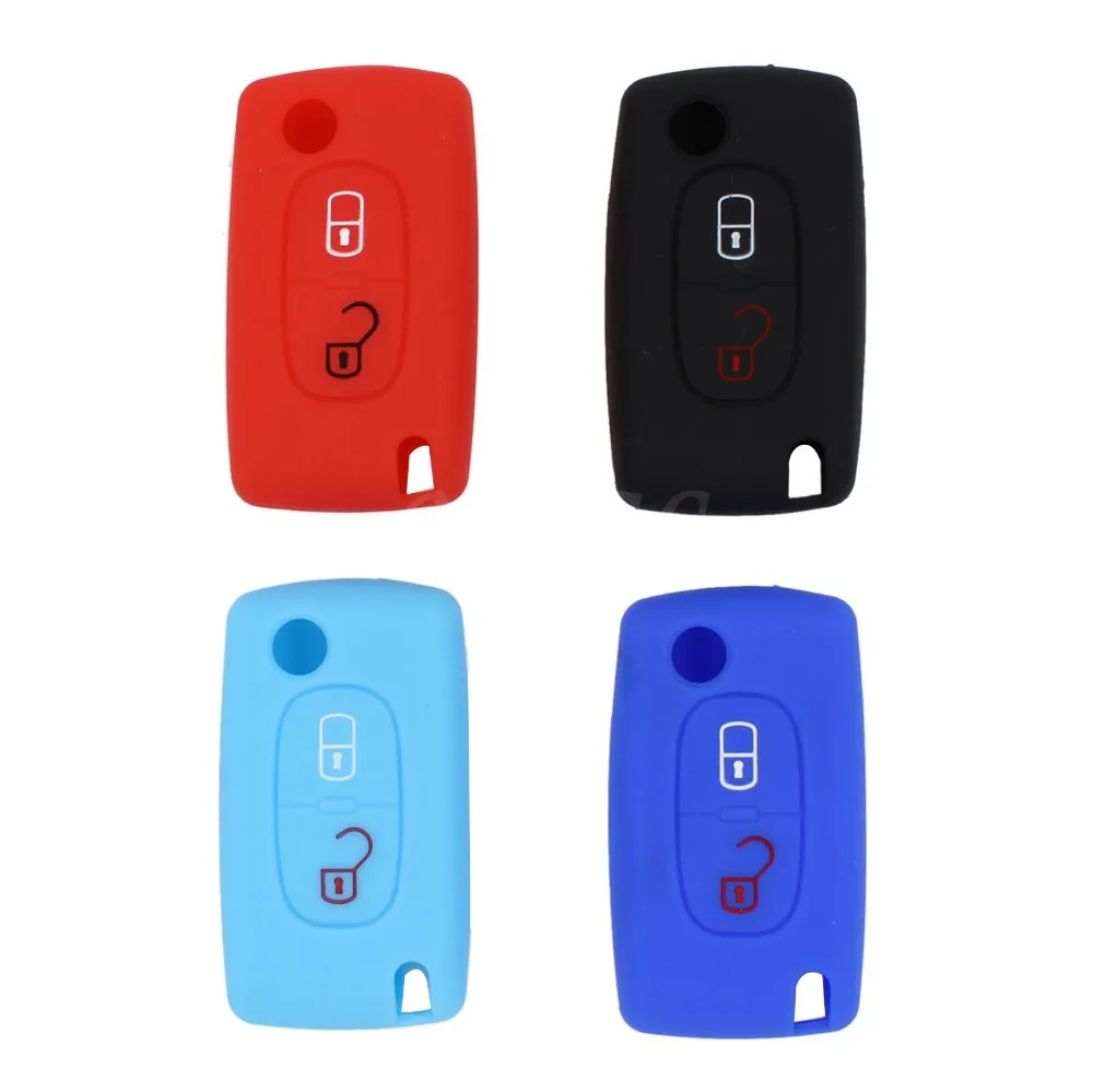 Силиконовый флип чехол с дистанционным управлением держатель для ключа 2 кнопок