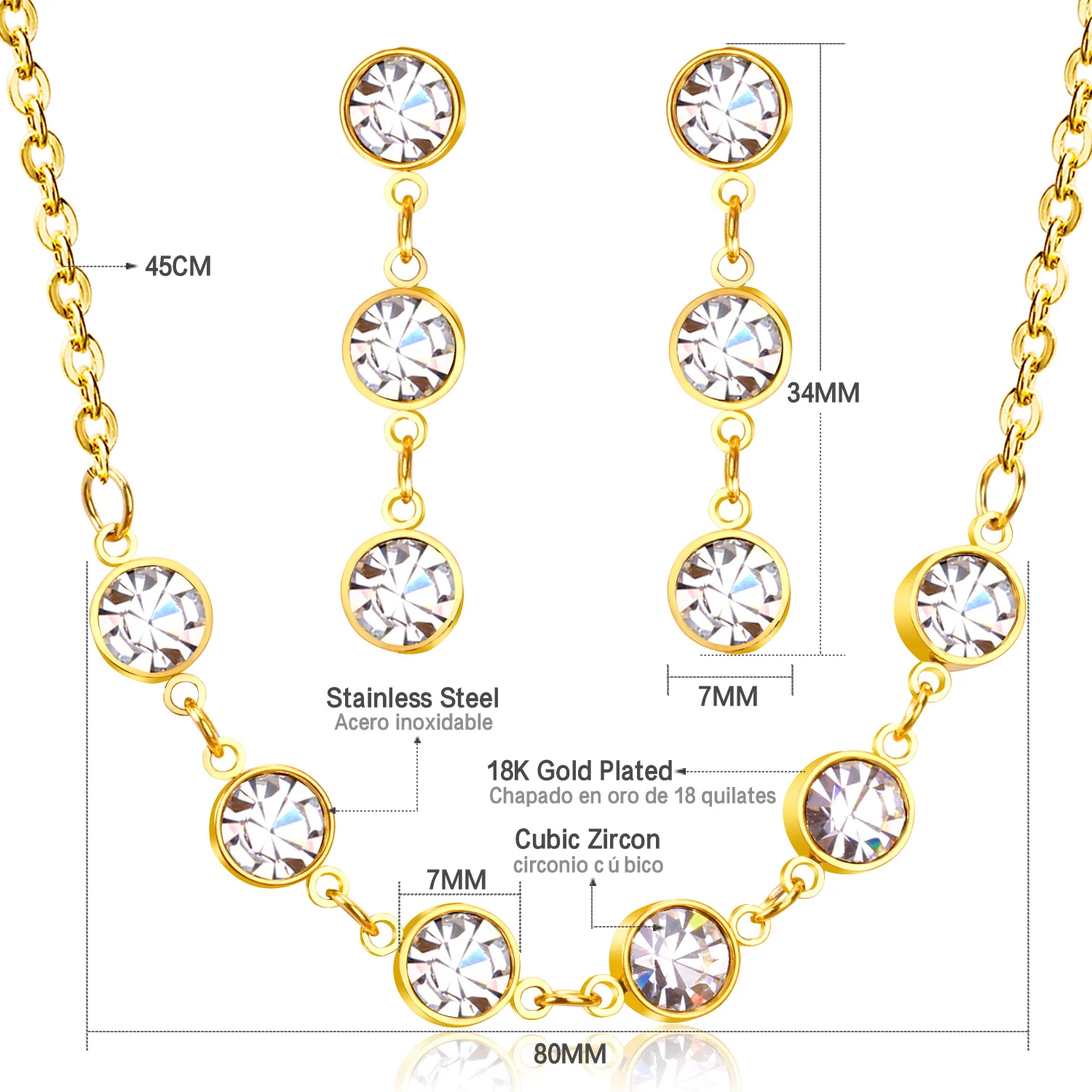 LUXUKISSKIDS Кристальные ожерелья Серьги Дубай африканские индийские свадебные