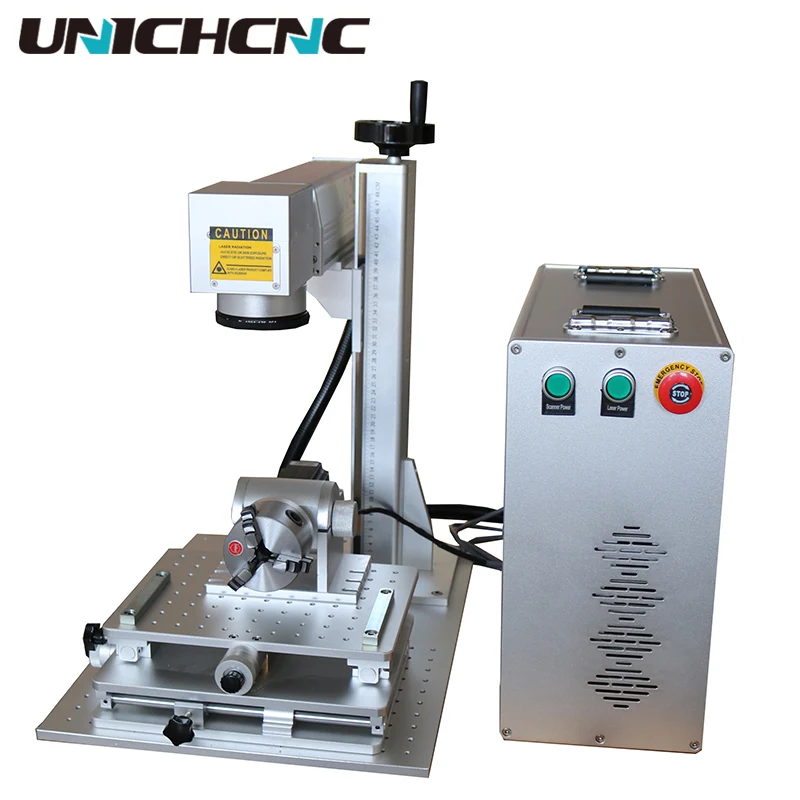 Удобная портативная волоконно лазерная маркировочная машина UNICHCNC 20 Вт 30 для