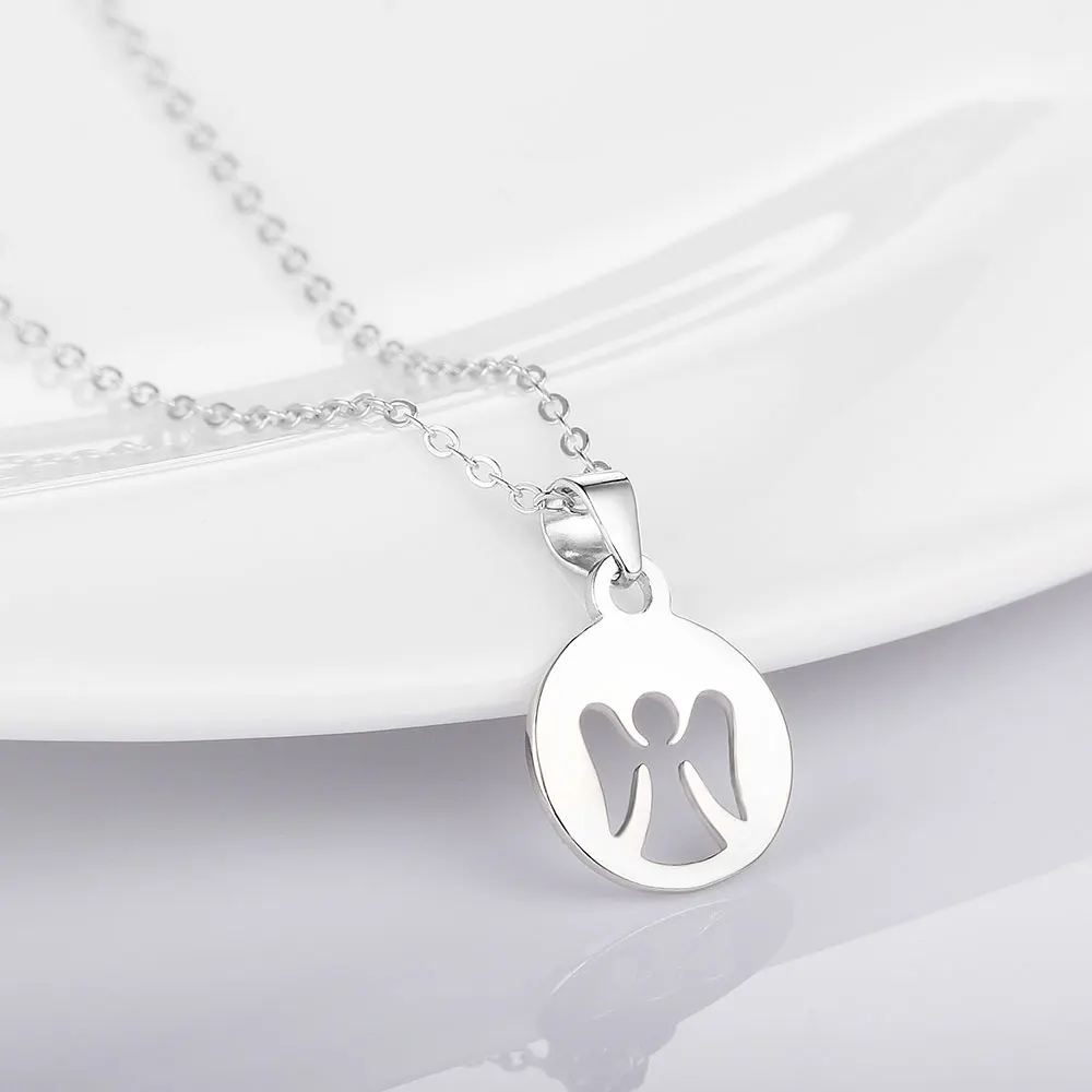 925 Стерлинговое Серебро Крылья Ангела изысканный чокер ожерелье подвеска