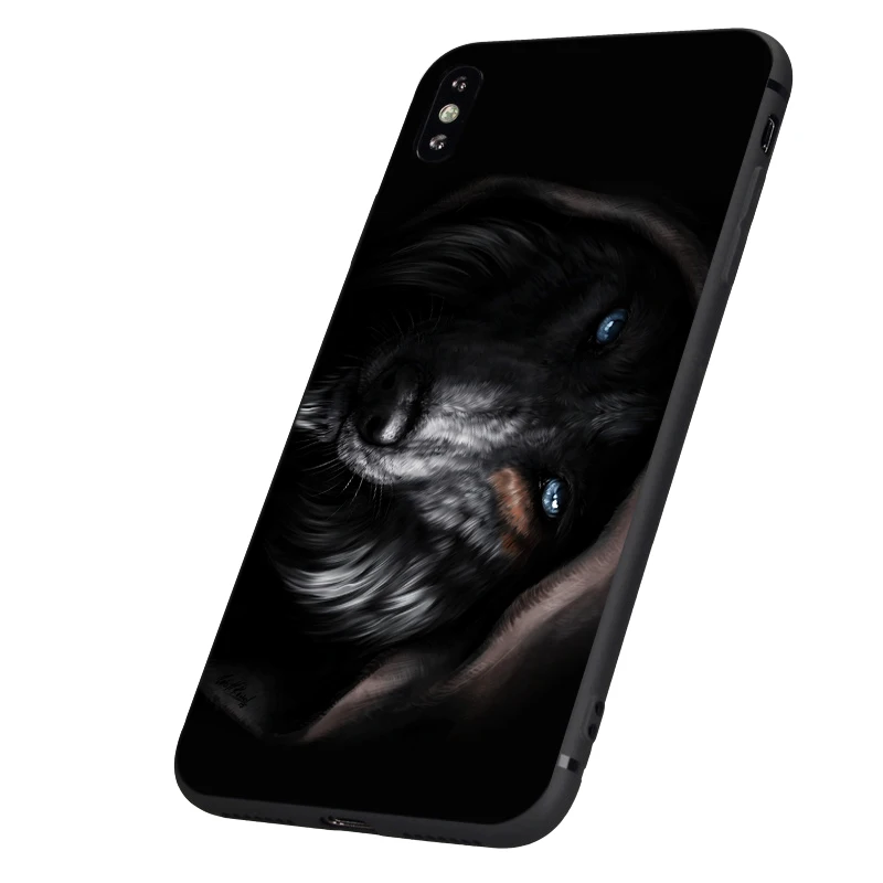 Черный чехол ТПУ для iphone 5 5s se 6 6s 7 8 plus x 10 чехол силиконовый чехол для iphone XR XS MAX чехол темный Ночной Волк