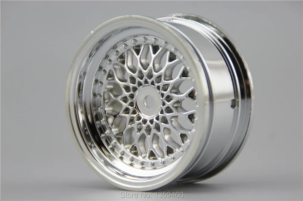 4 шт. 1/10 Touring и Drift Car нейлон обод колеса Y12C(хром) 3/6/9 мм смещение для 1:10 Touring и дрейф автомобиль 1/10 обода 10036