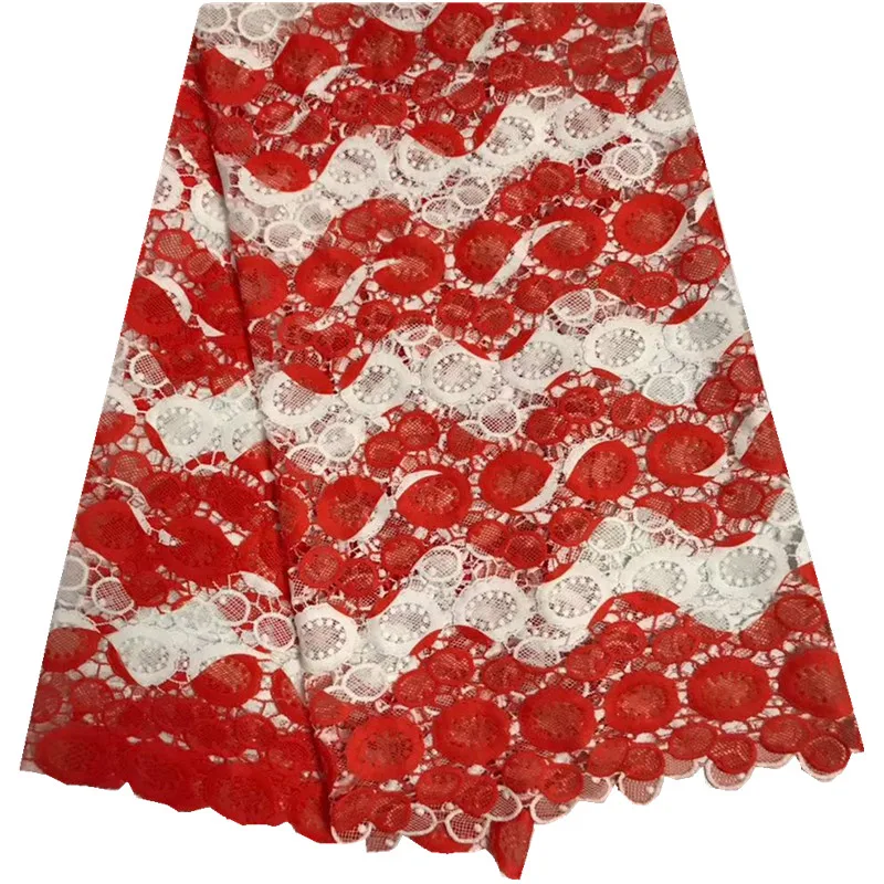 Новый нигерийские африканских Кружево Ткань S молочного шелка принт