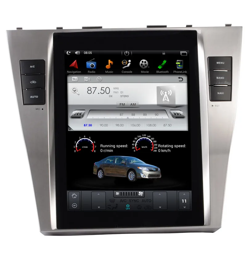 10 4 &quotвертикальный экран Tesla стиль Android 7 1 Автомобильный плеер GPS навигация для Toyota