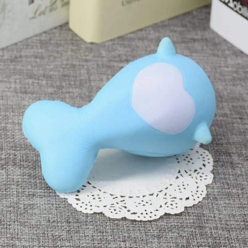 Squishy Narwhal Uni голубой кит 11 см медленно Восстанавливающий форму милый мягкий