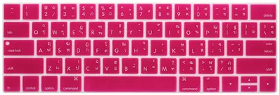 Тайский язык клавиатуры кожи для Iphone, для Ipad, для Ipad Mini Pro 1" A1706 15" A1707 с сенсорным ID, США, ультра тонкий силикон чехол для клавиатуры Стикеры - Цвет: Magenta