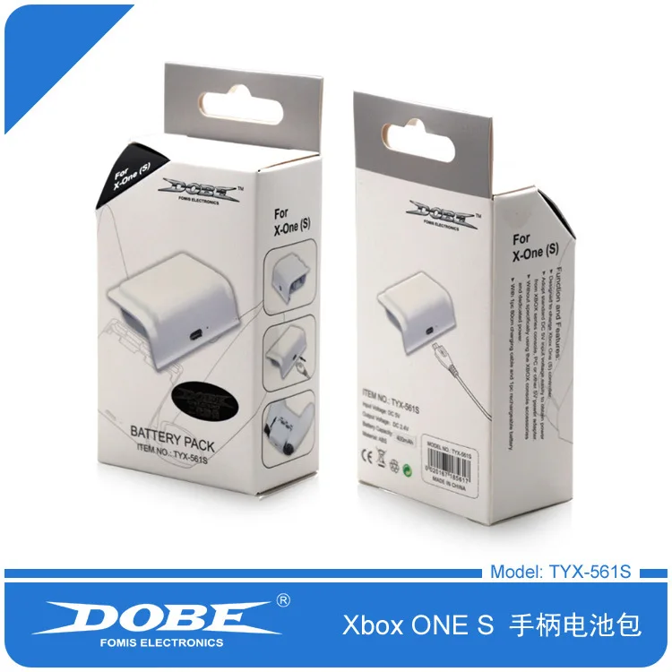Foleto 400mAh аккумуляторная батарея для xbox ONE контроллер с зарядным кабелем(белый