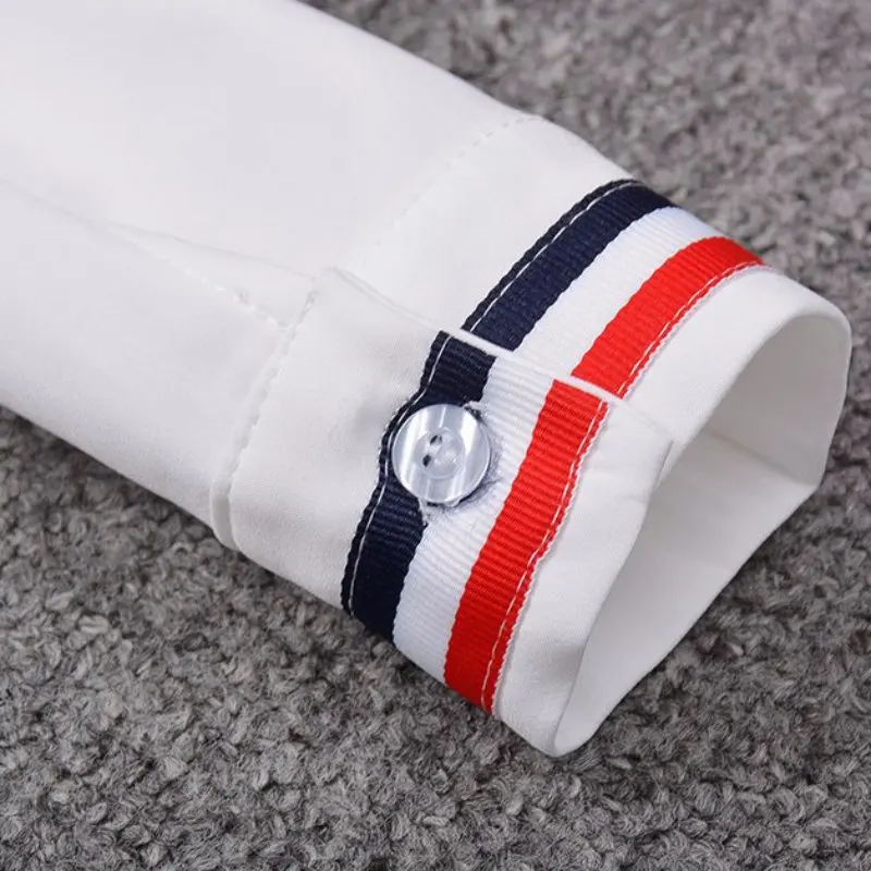 Модная Повседневная белая женская тонкая рубашка на пуговицах Офисная Женская