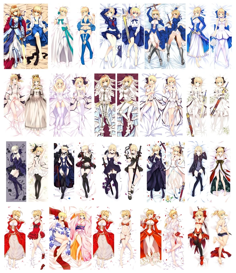 Дакимакура с аниме тела Fate Stay Night Saber 150x50 см 100x35 подушка чехол Обложка манга 1