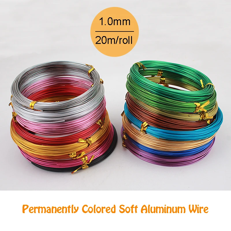 Алюминиевая проволочная катушка 1 0 мм 18 дюймов 20 цветов|aluminium wire|metal wirealuminum wire coil |
