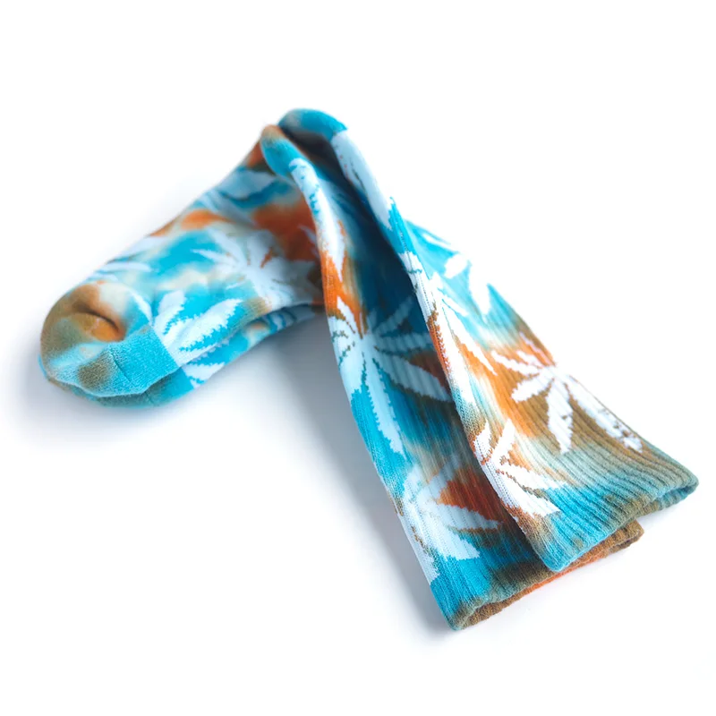 Tie dye модные Для мужчин и wo коттоновые носки толстые махровые осень на зиму Скейт