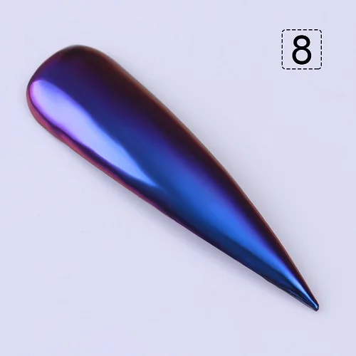 Color 8 1 коробка блеск для губ Хамелеон зеркальные ногти порошок дизайн ногтей хромированный пигмент с Блестками Пыль Маникюр украшения для ногтей УФ гель - Цвет: Color 8