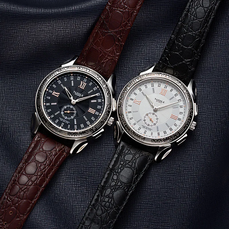 Мужские часы с кожаным ремешком роскошные классические повседневные