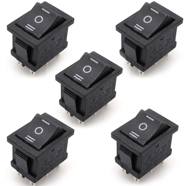 Высокое качество AC 6A/250В 10А/125В 5X 6Pin DPDT ВКЛ-ВЫКЛ-ВКЛ положение оснастки лодки