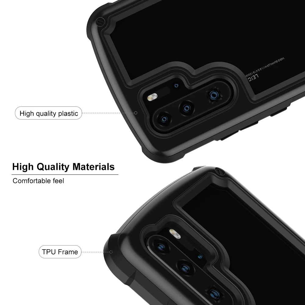 Прозрачный акриловый ПК задняя Рамка гибридный чехол для телефона Huawei P30 Pro